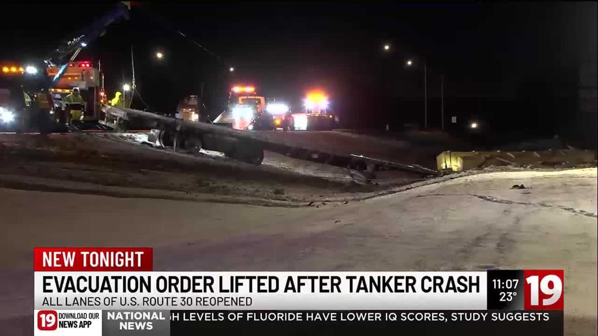 U.s. Route 30 Ohio Semi Tanker Crash Propane Leak