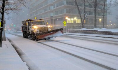 Virginia Winter Storm Snowplows On Roads