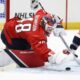 Washington Capitals Goalie Logan Thompson In Action