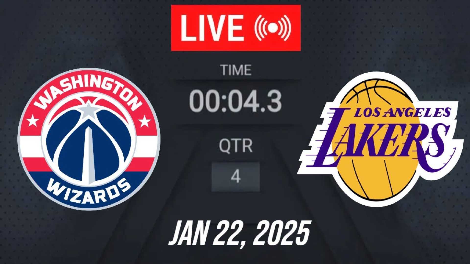 Washington Wizards Vs Los Angeles Lakers 2025