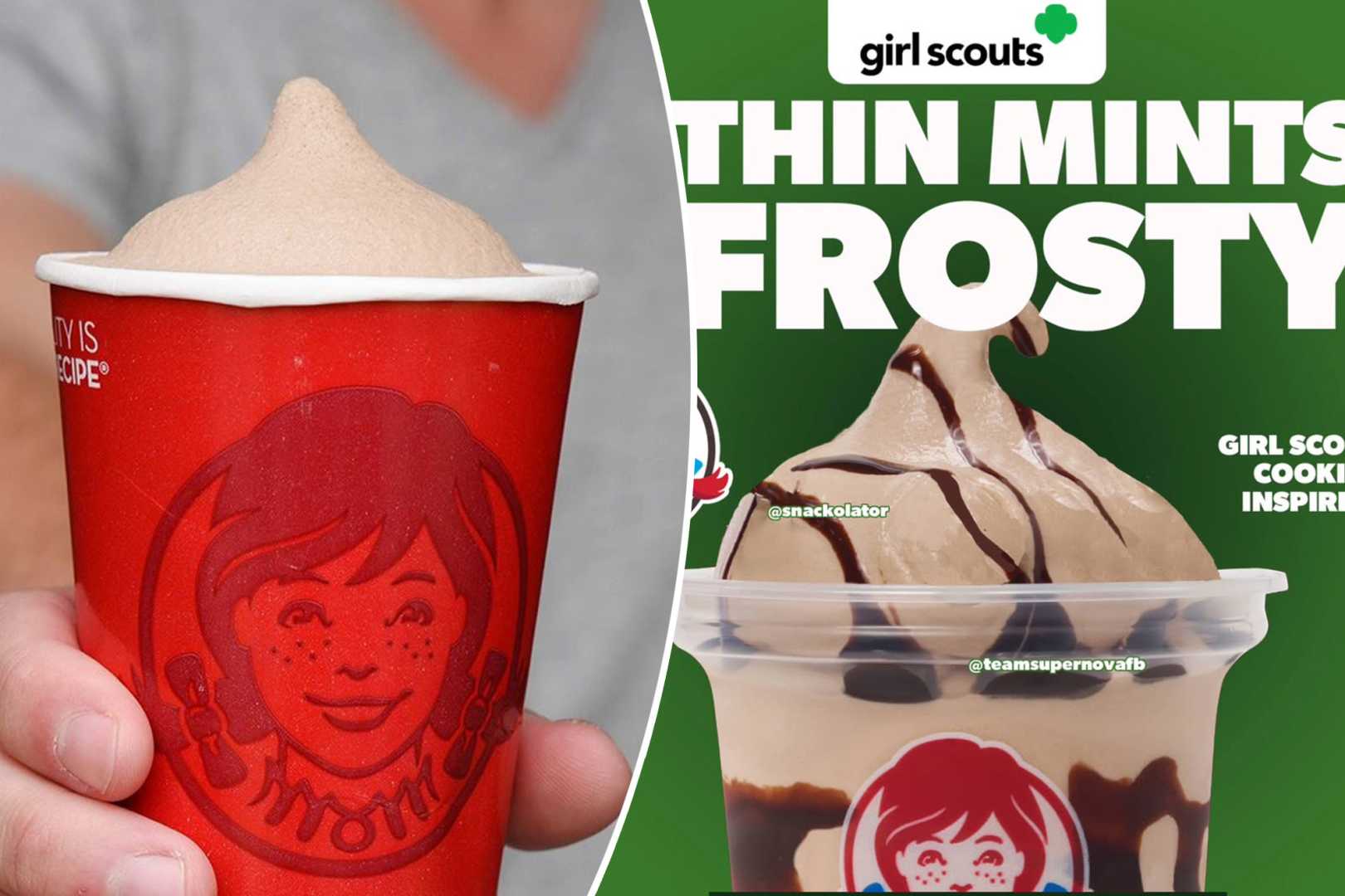 Wendy's Thin Mint Frosty Promotional Image