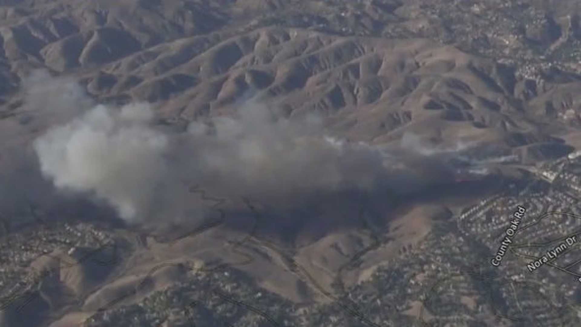 West Hills Brush Fire Near 101 Freeway