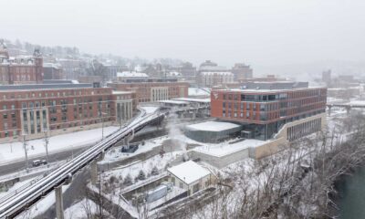 West Virginia Snow Covered School Building