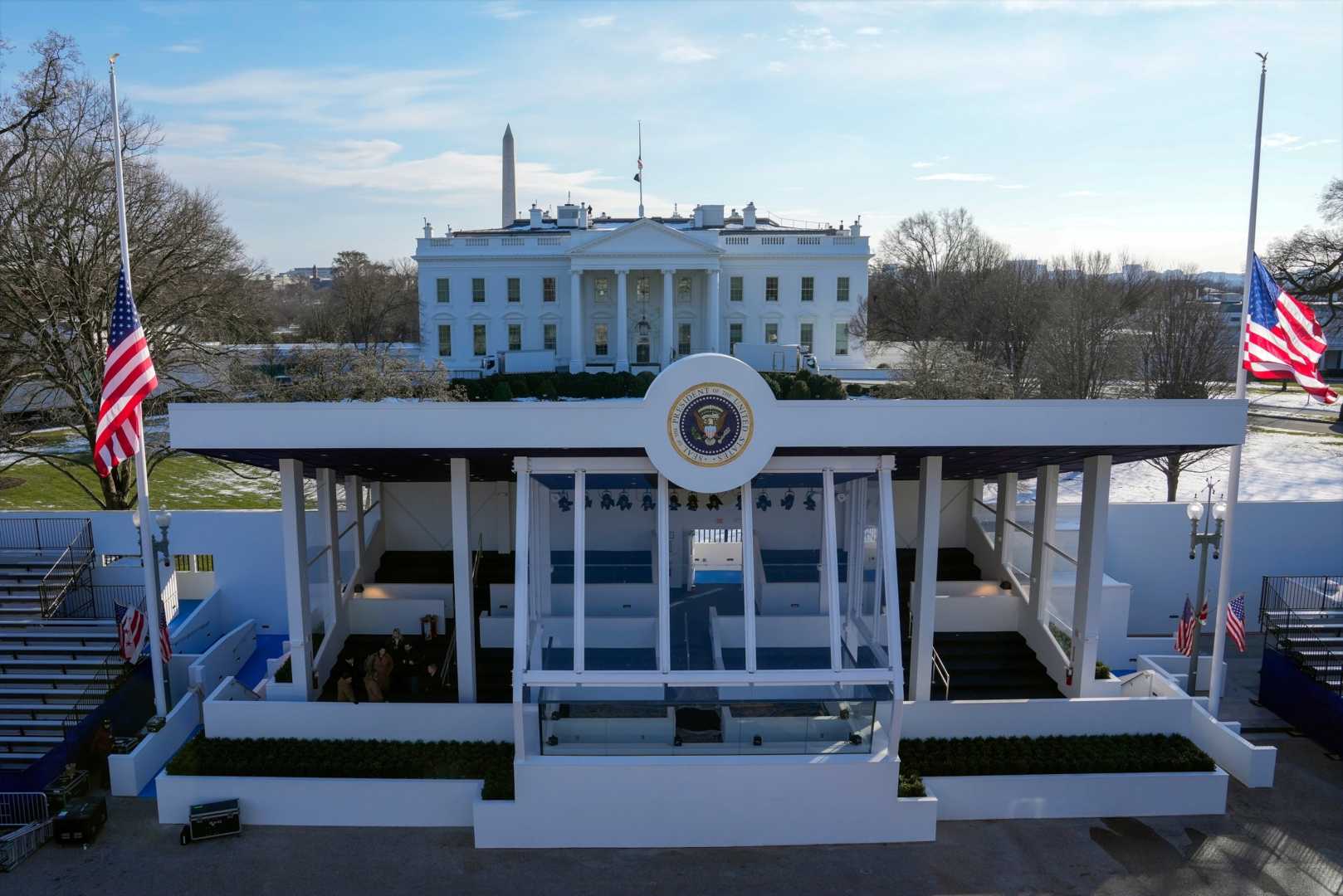 White House Moving Trucks Inauguration Day 2025