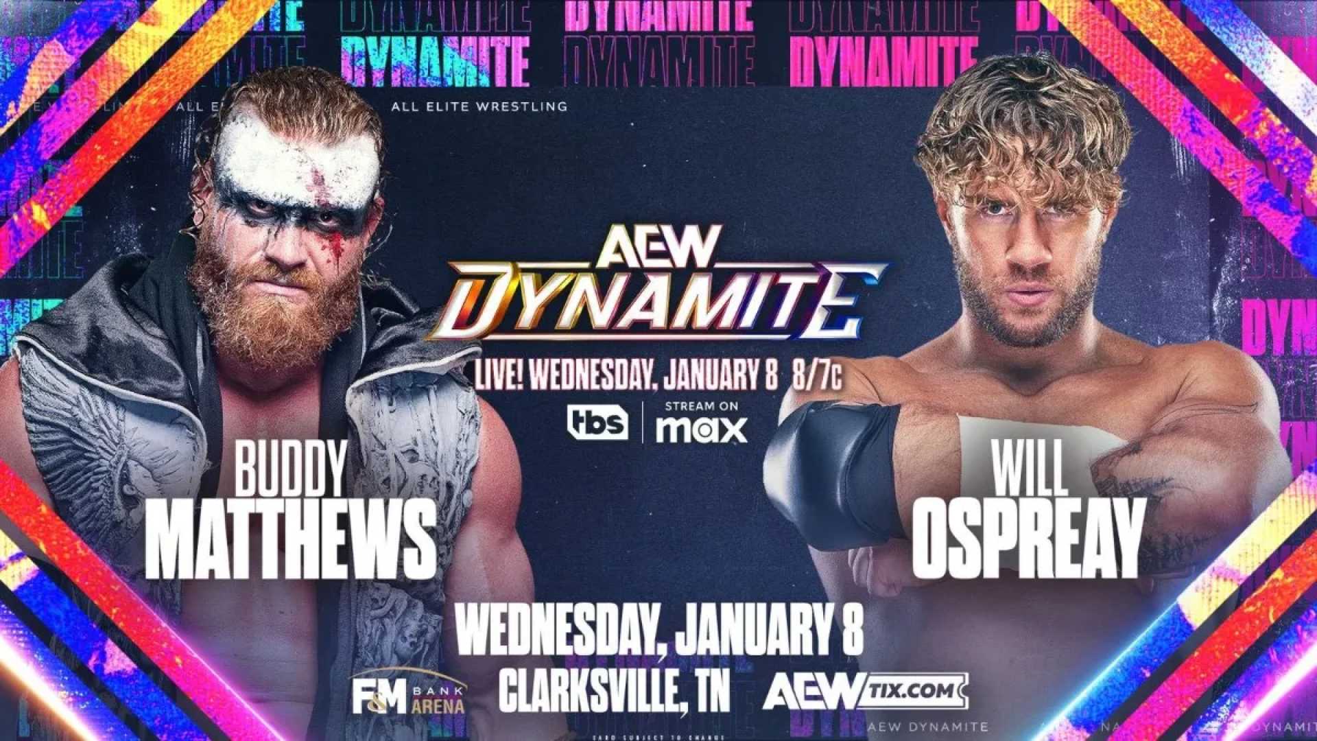 Will Ospreay Buddy Matthews Aew Dynamite 2025