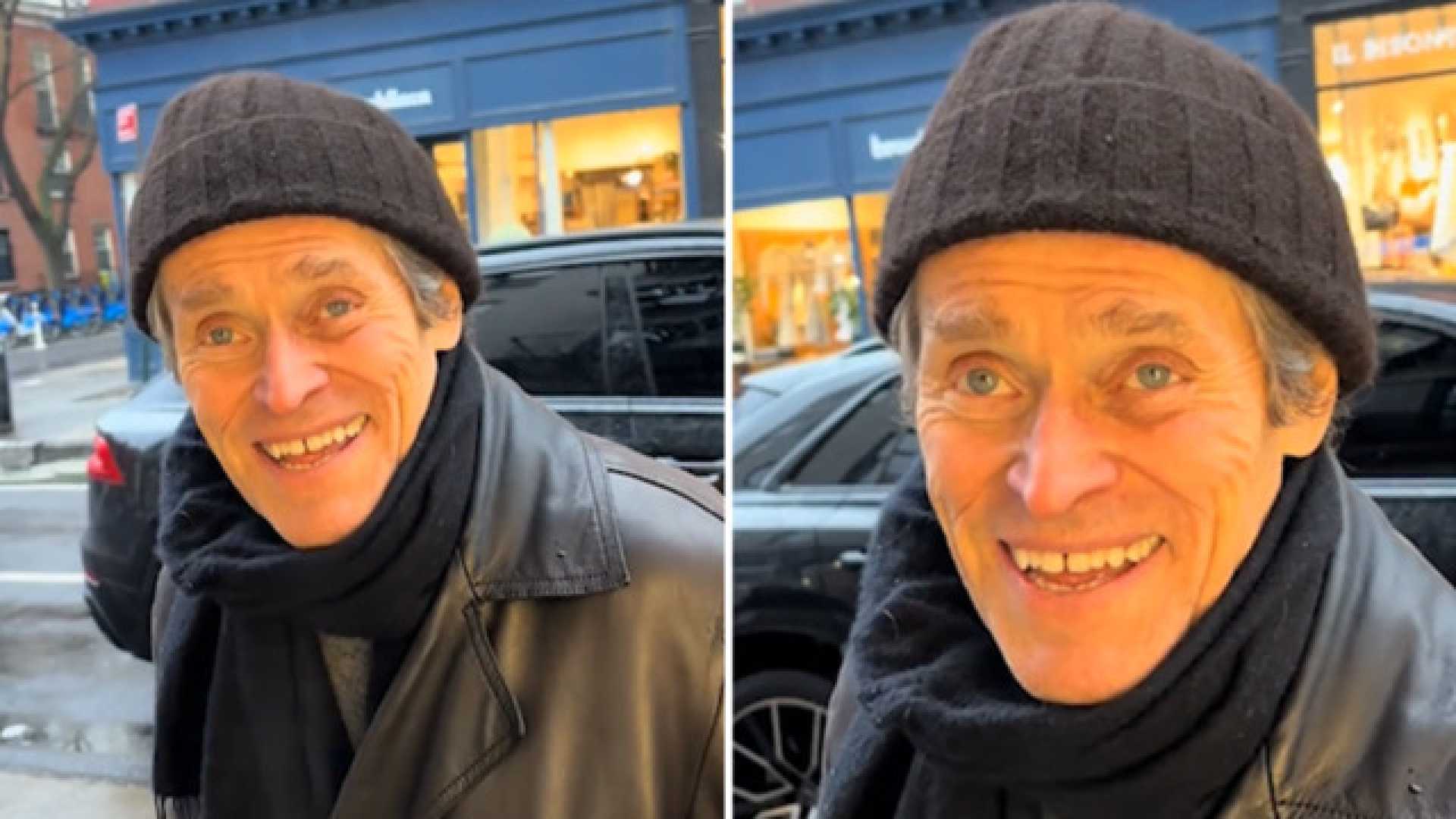 Willem Dafoe Nyc Street Tiktok Video