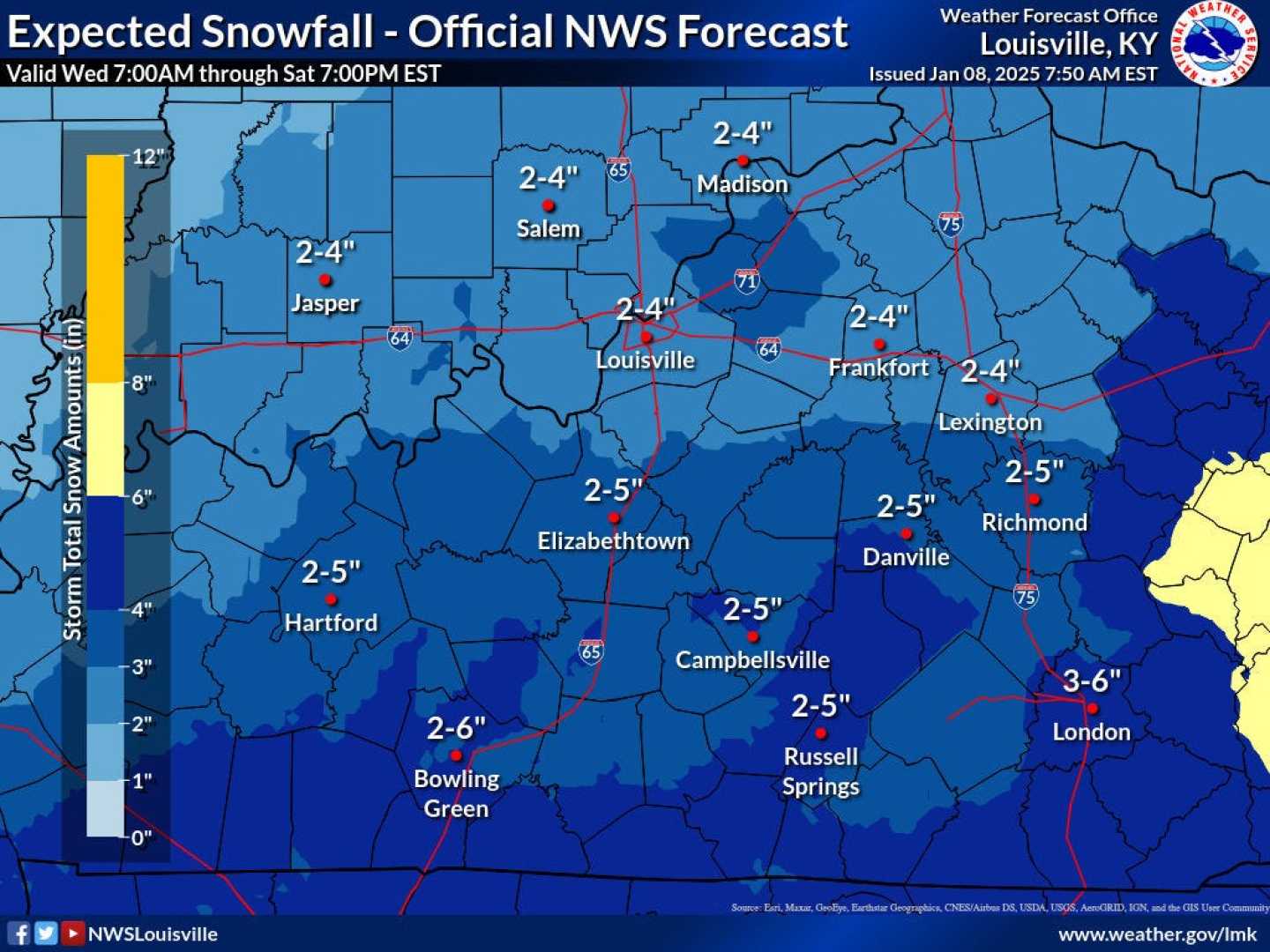 Winter Storm Cora Snow Accumulation Map 2025