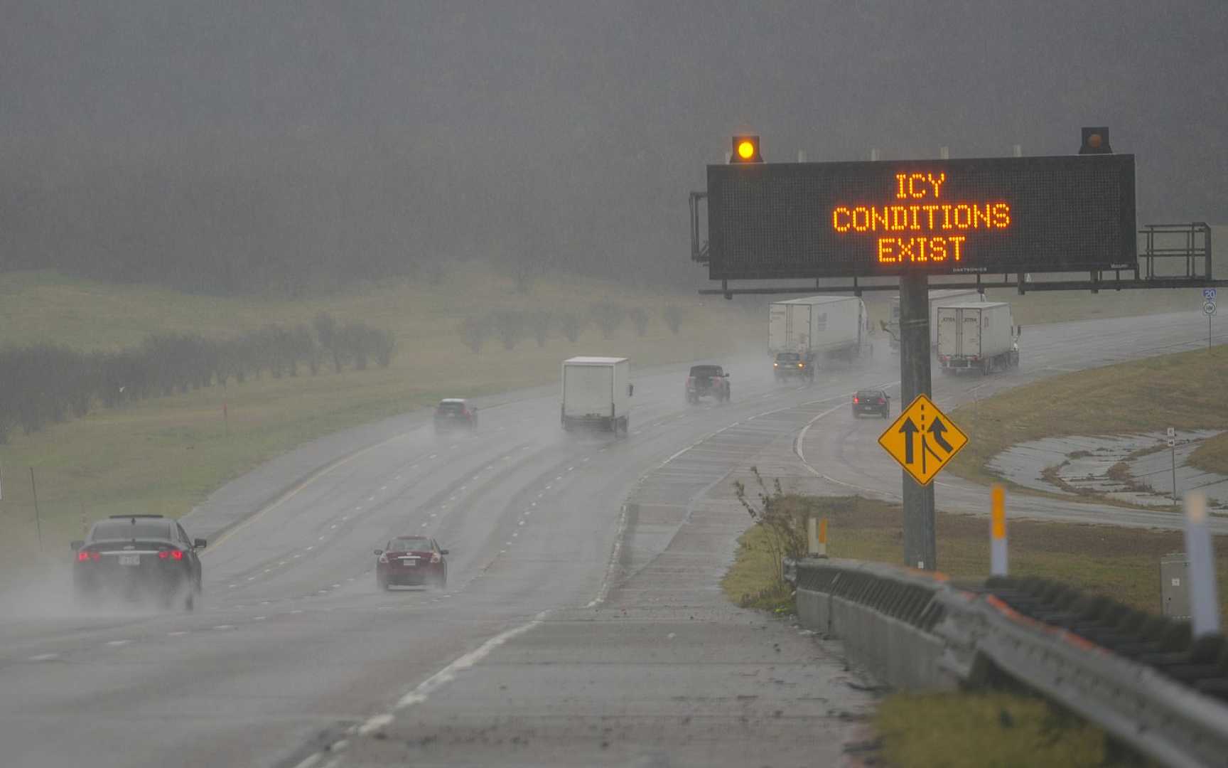 Winter Storm Cora Texas Icy Roads