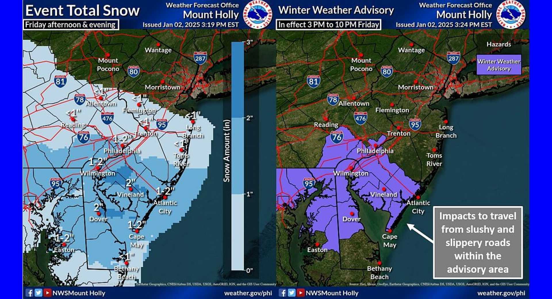 Winter Storm Pennsylvania New Jersey 2025