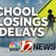 Winter Storm School Closings North Carolina Virginia