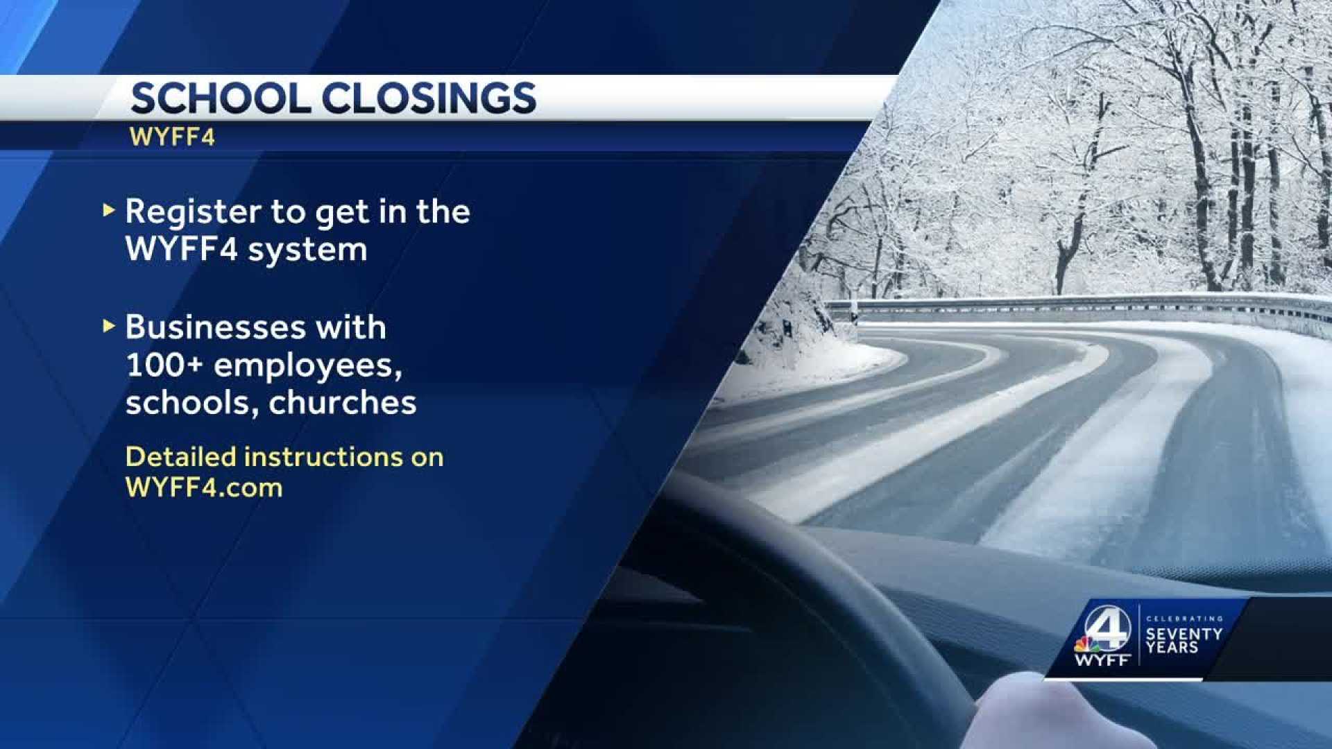 Winter Storm South Carolina School Closures