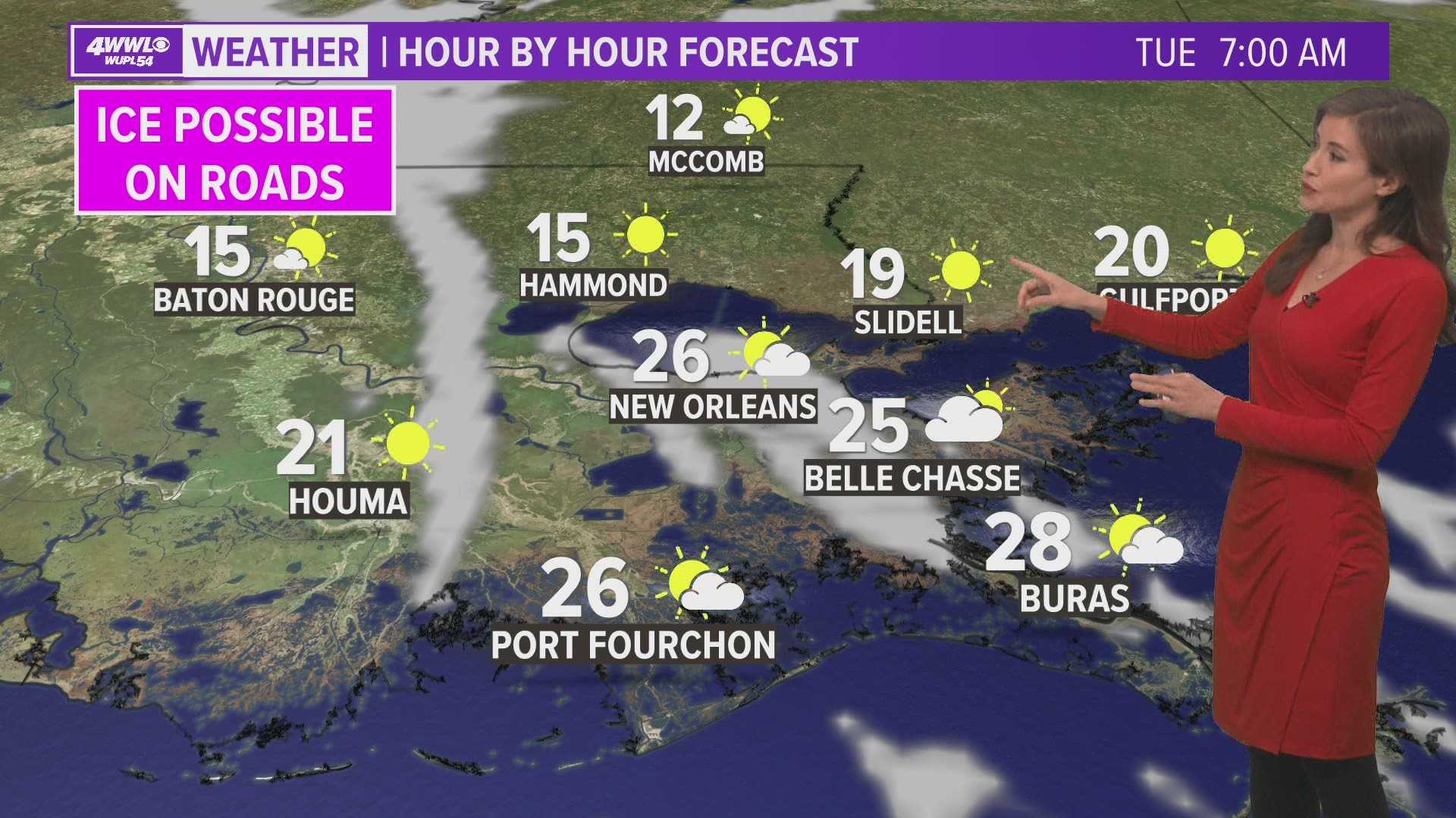 Winter Storm Southeast Louisiana Snow Forecast