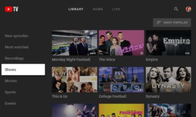 Youtube Tv Streaming Service Interface On Tv Screen