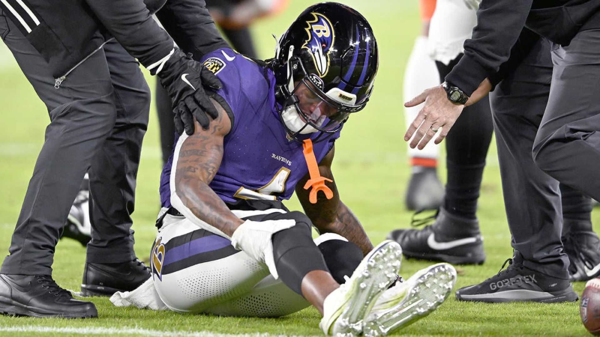 Zay Flowers Knee Injury Ravens Wild Card Game