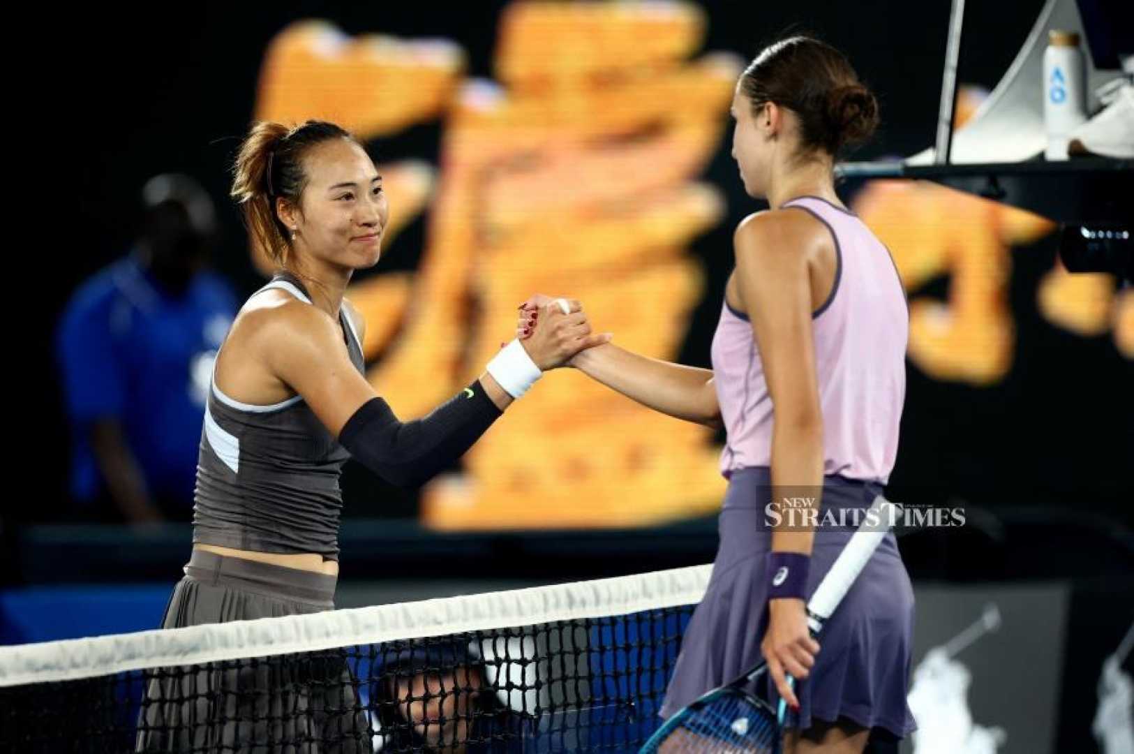 Zheng Qinwen Australian Open 2024 Handshake