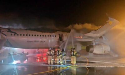 Airbus A321 Plane Fire Gimhae International Airport South Korea