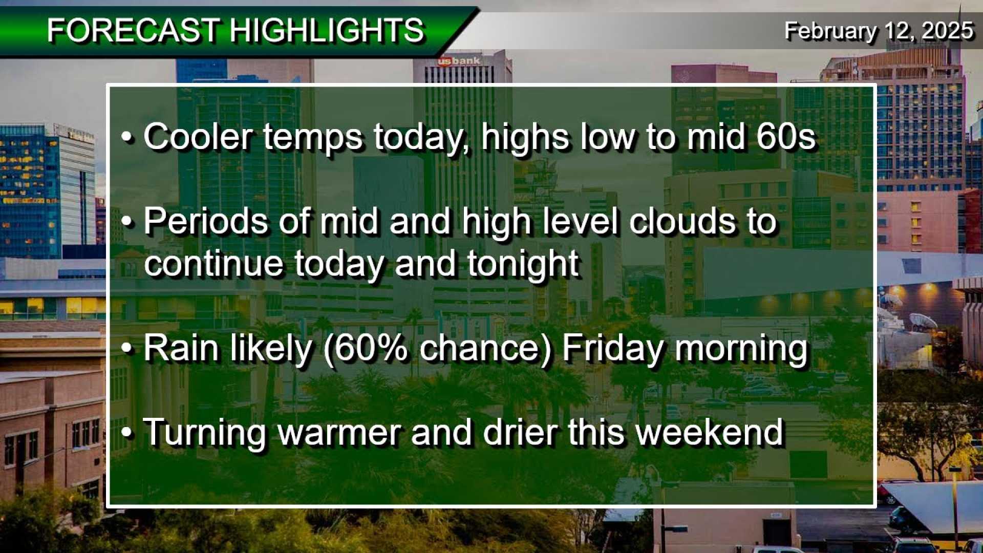 Arizona Weather Rain Snow Forecast February 2025