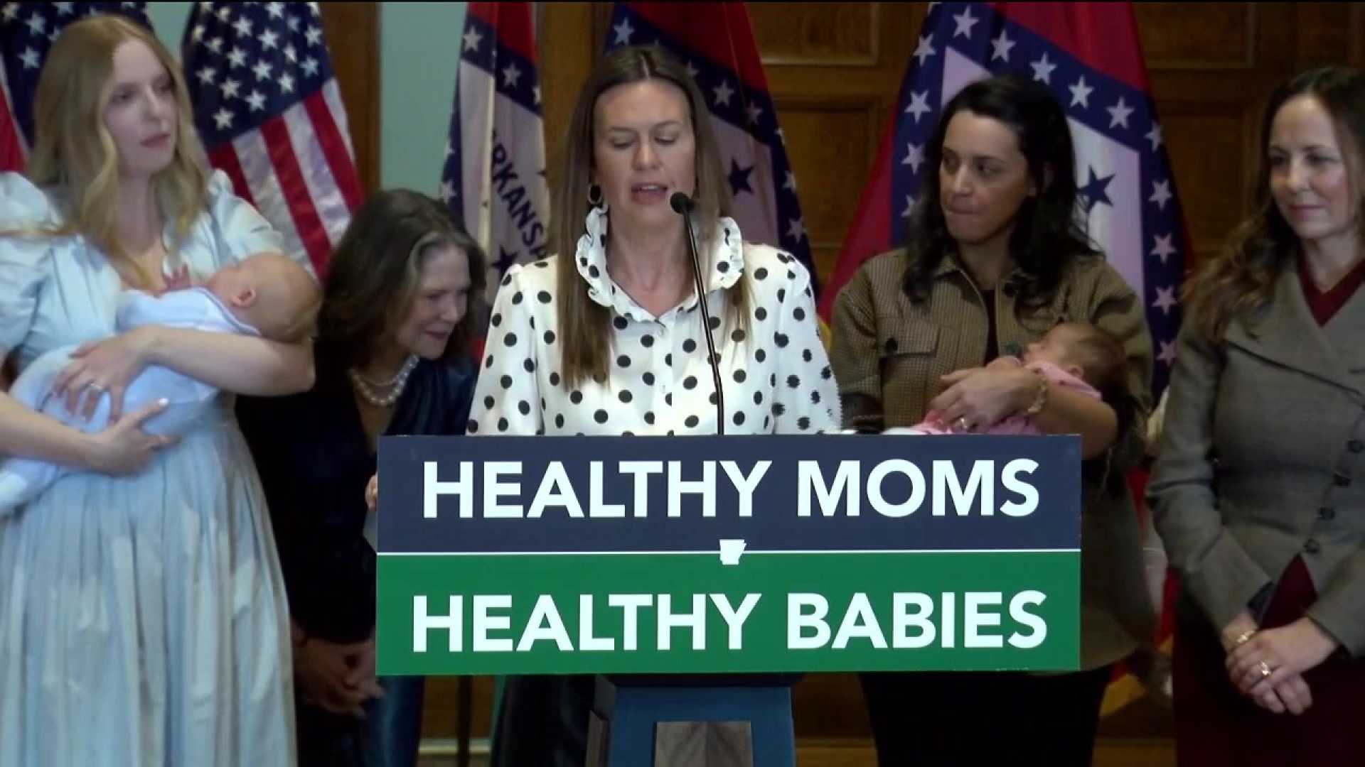 Arkansas Governor Sarah Huckabee Sanders Announces Healthy Moms Healthy Babies Act