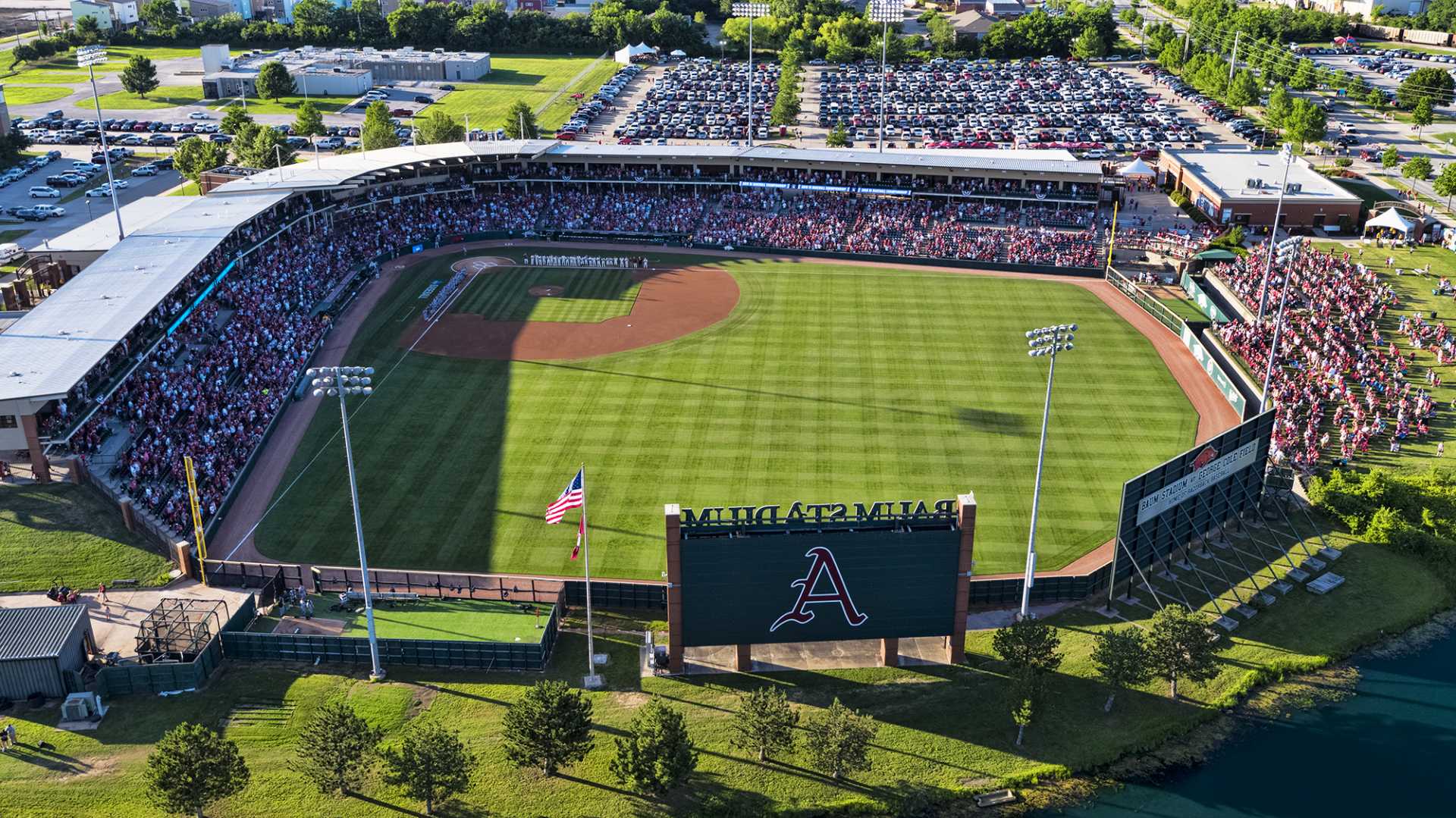 Arkansas Razorbacks Baseball Game Baum Walker Stadium