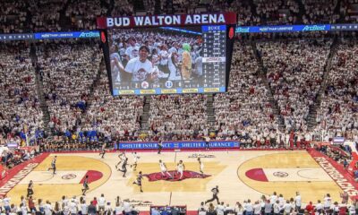 Arkansas Texas Basketball Game Bud Walton Arena