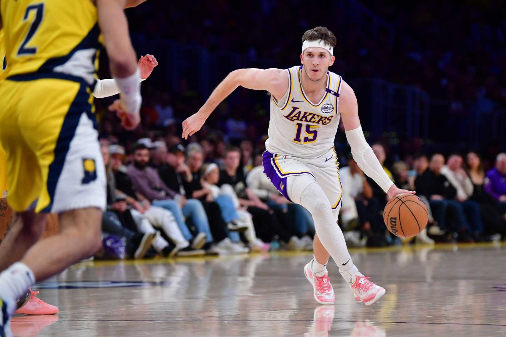 Austin Reaves La Lakers Indiana Pacers Game Action