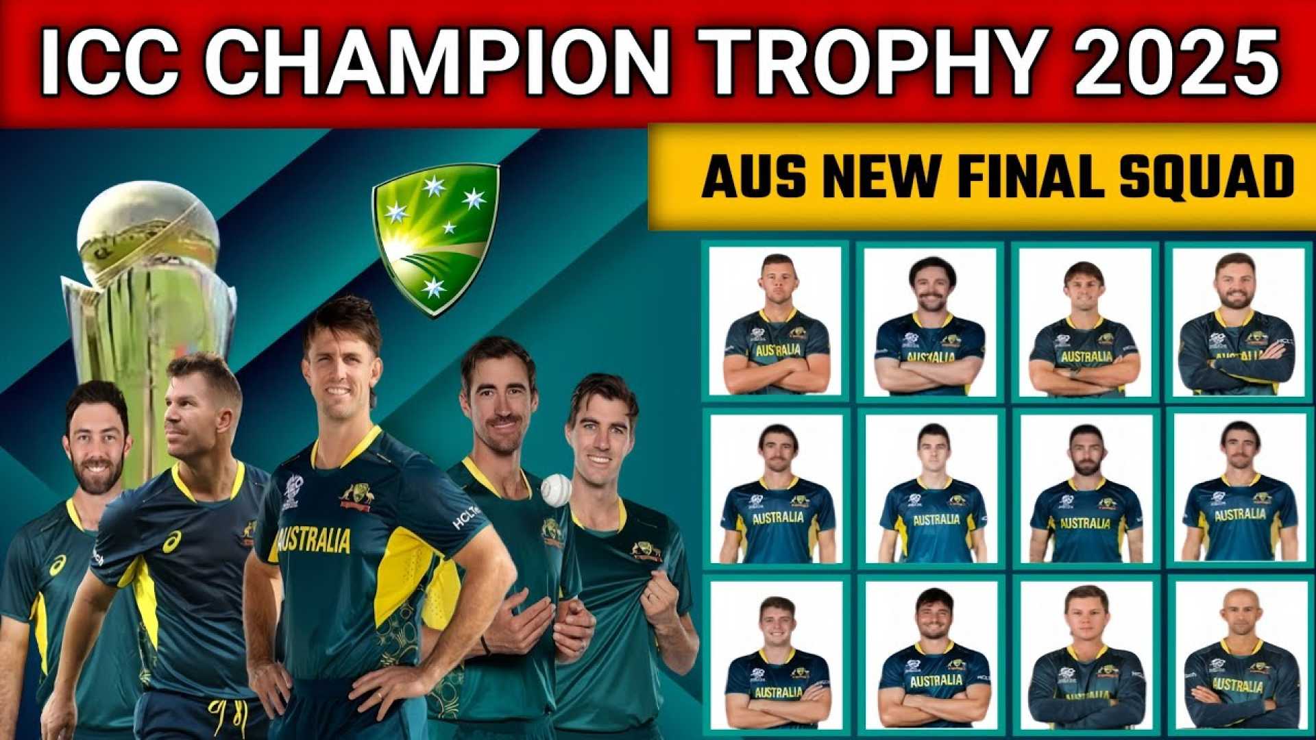 Australia Cricket Team Champions Trophy 2025