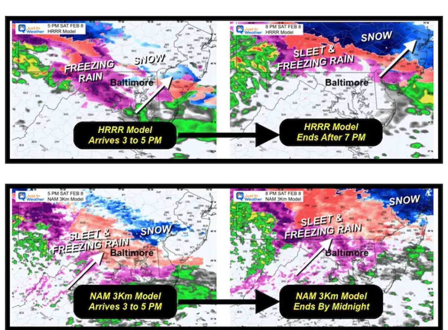 Baltimore Weather Snow Rain Forecast February 2025