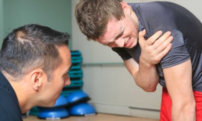 Baseball Player Rehab Training Shoulder Injury