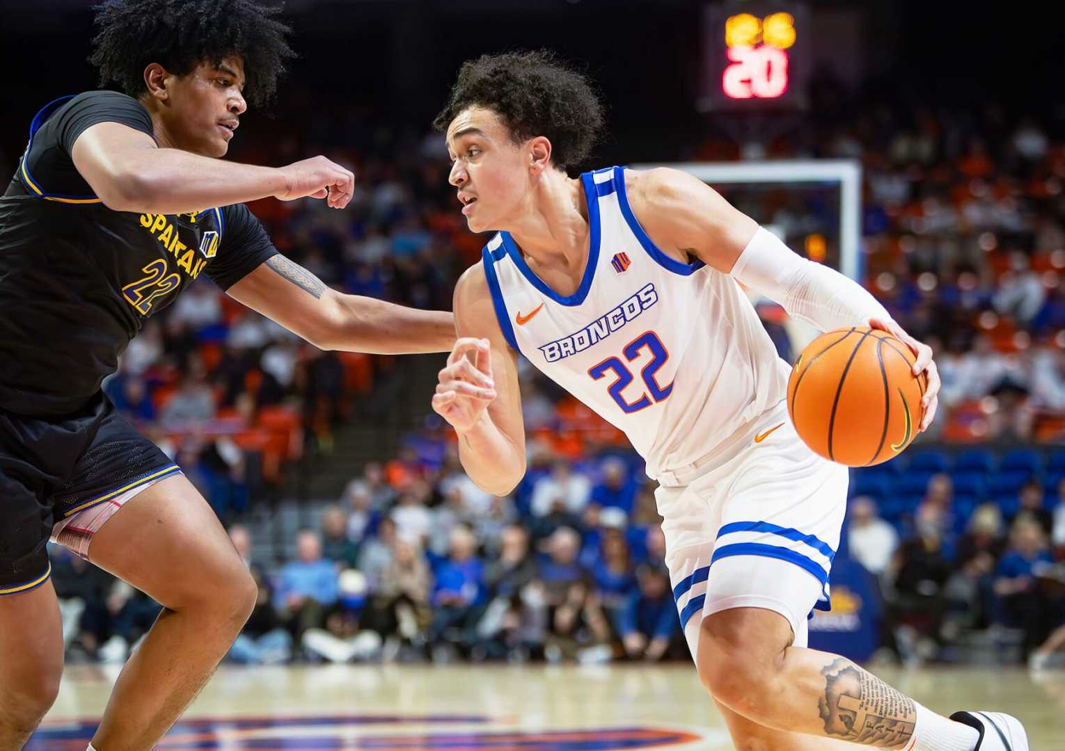 Boise State Basketball Team In Action