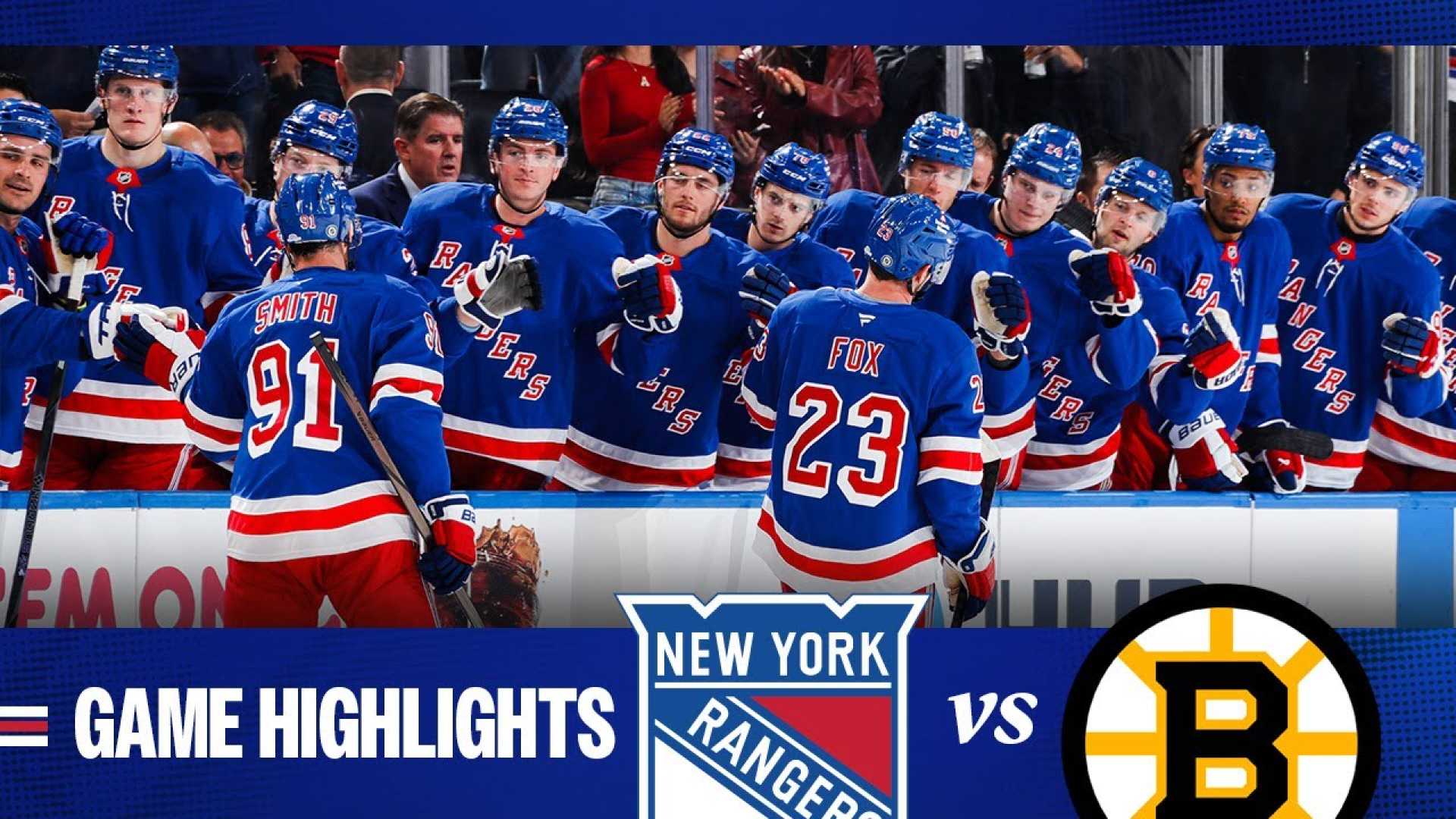 Boston Bruins Vs New York Rangers 2024 Hockey Game