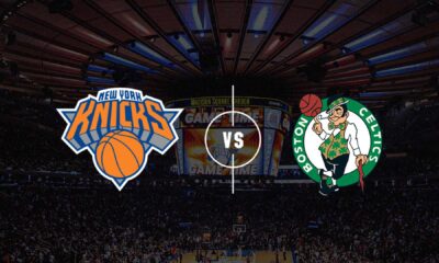 Boston Celtics Vs New York Knicks Nba Game Madison Square Garden