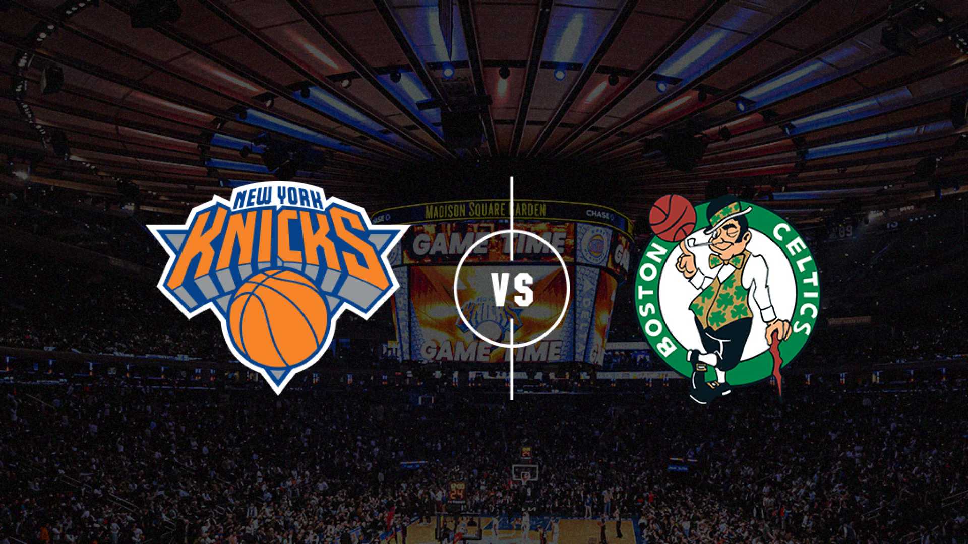 Boston Celtics Vs New York Knicks Nba Game Madison Square Garden