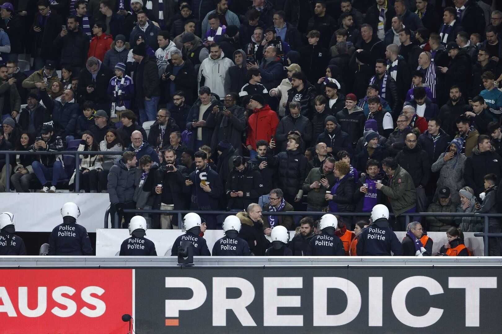 Brussels Football Stadium Crowd Violence