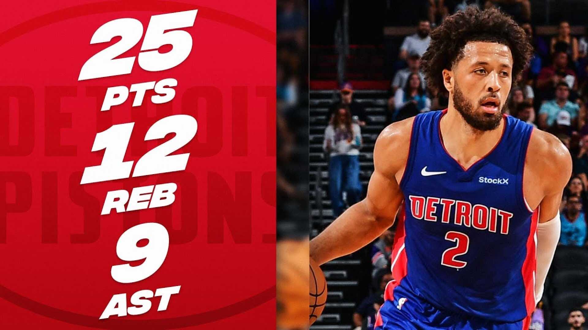 Cade Cunningham Detroit Pistons Game Action