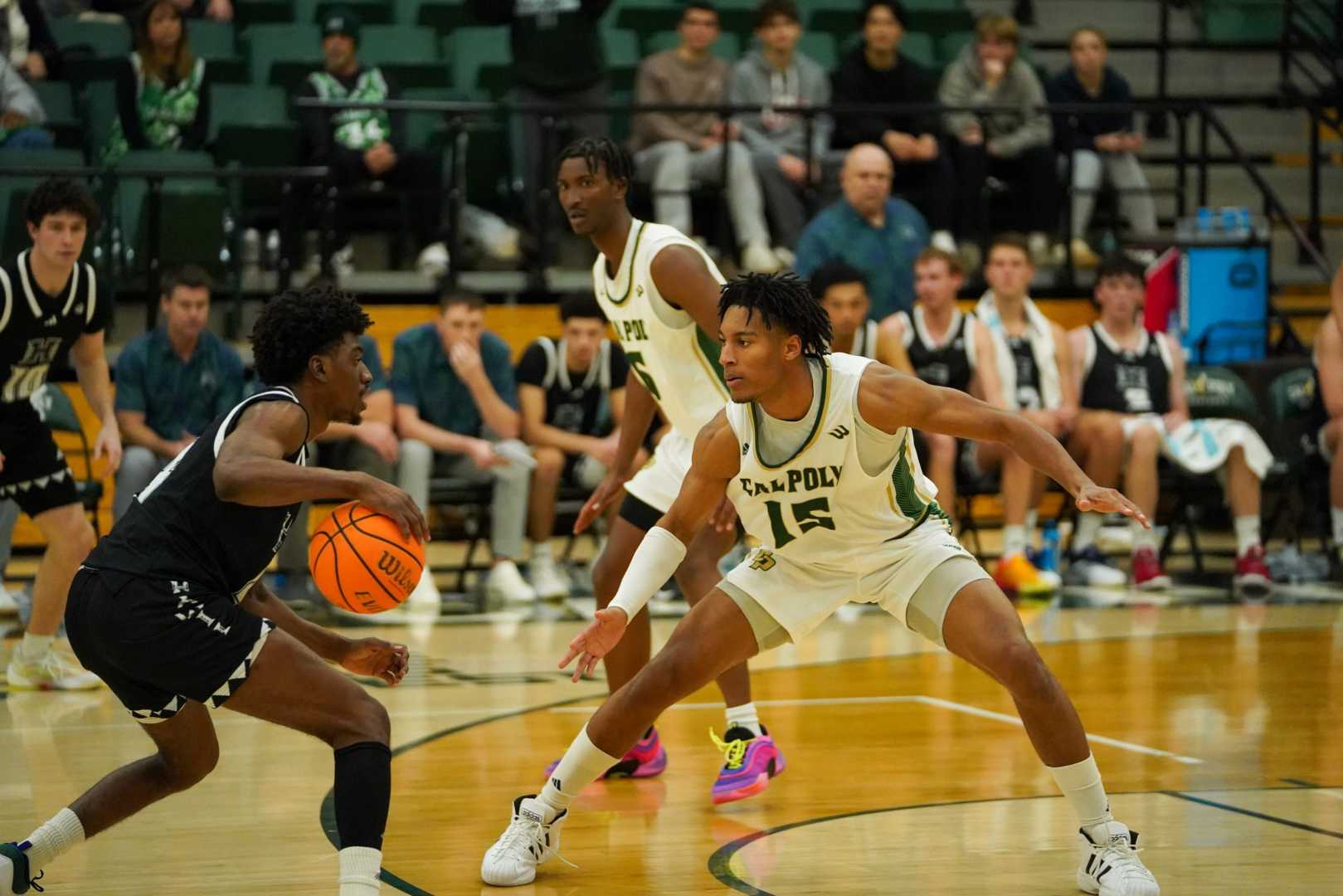 Cal Poly Mustangs Basketball Team Vs Csu Fullerton Titans