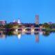 Cambridge Massachusetts Skyline With Harvard University