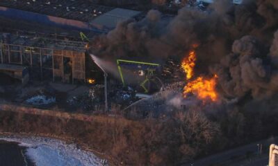 Camden Junkyard Fire Smoke Flames