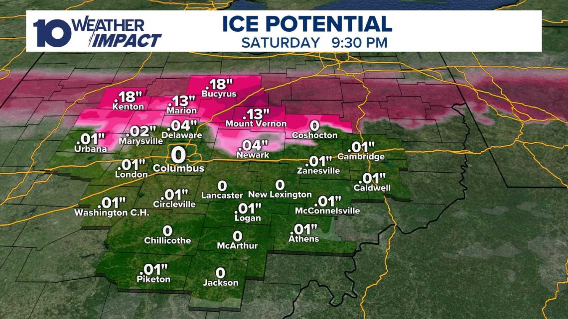 Central Ohio Winter Weather Freezing Rain Impact