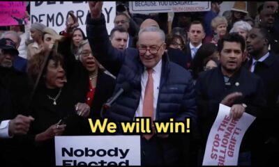 Chuck Schumer Rally Treasury Building Protest