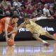 Clemson Basketball Players In Action Against Smu