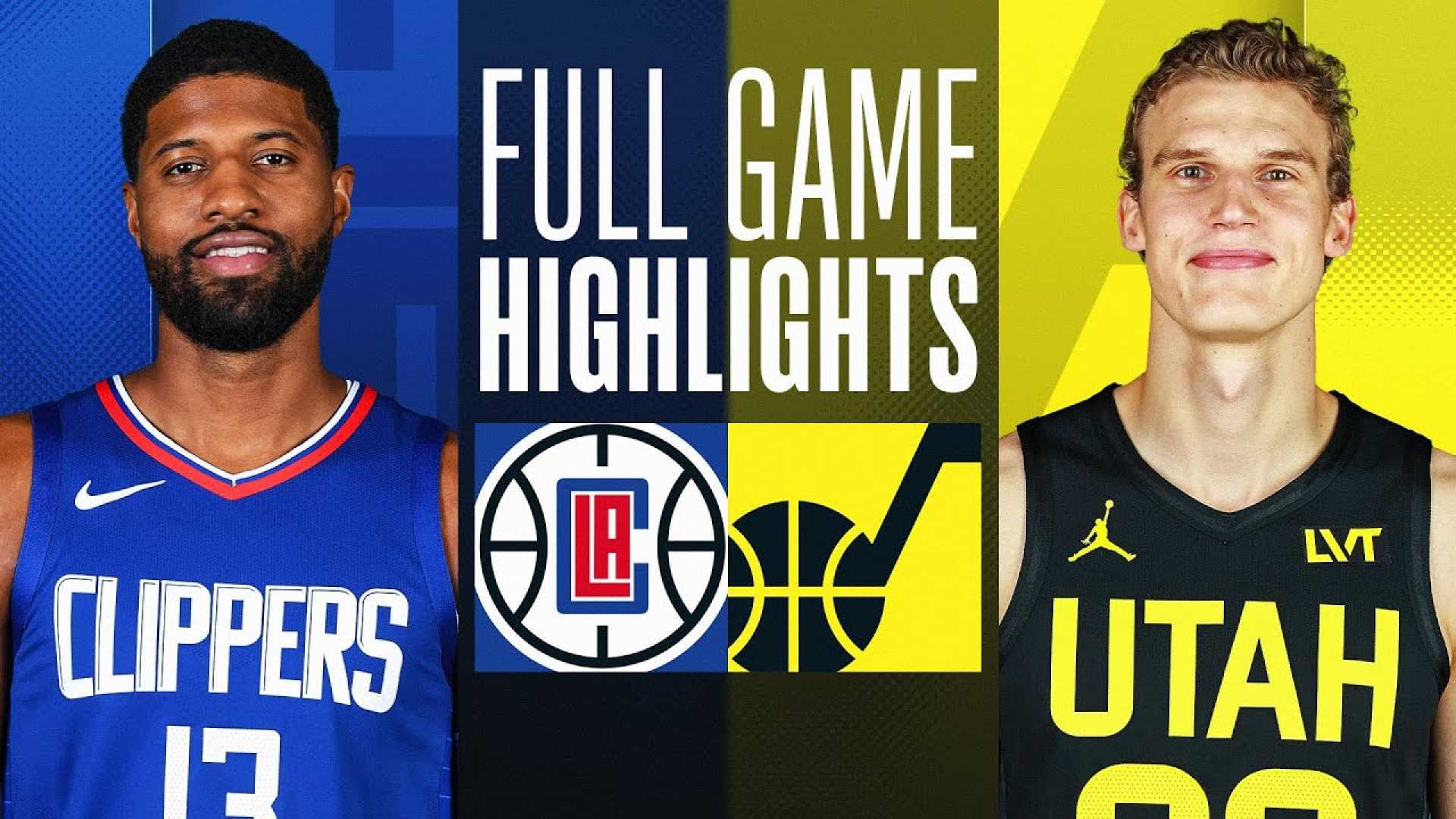 Clippers Jazz Basketball Game Highlights