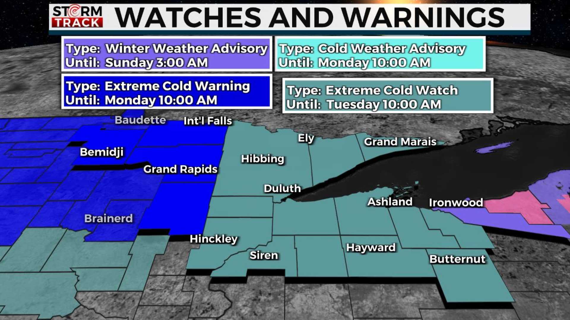 Cold Weather Advisory Minnesota Wisconsin