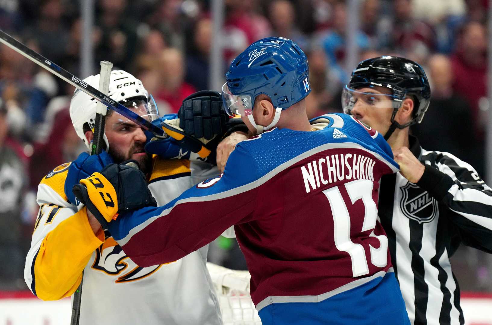 Colorado Avalanche Vs Nashville Predators Hockey Game