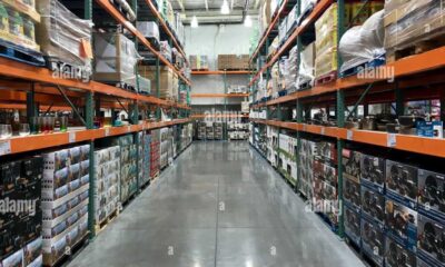 Costco Wholesale Warehouse Interior With Pallets