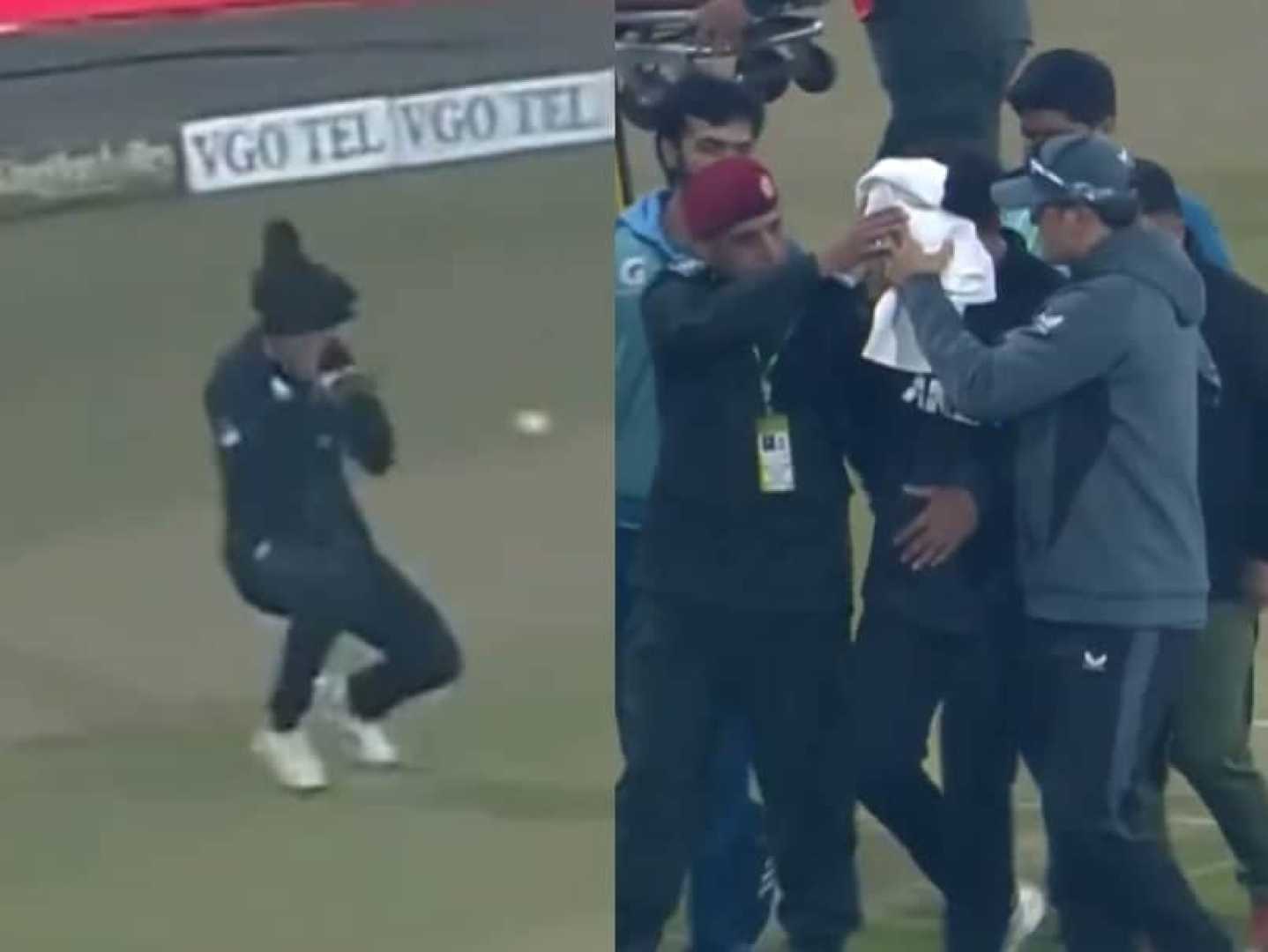 Cricket Player Injured Fielding In Lahore Stadium