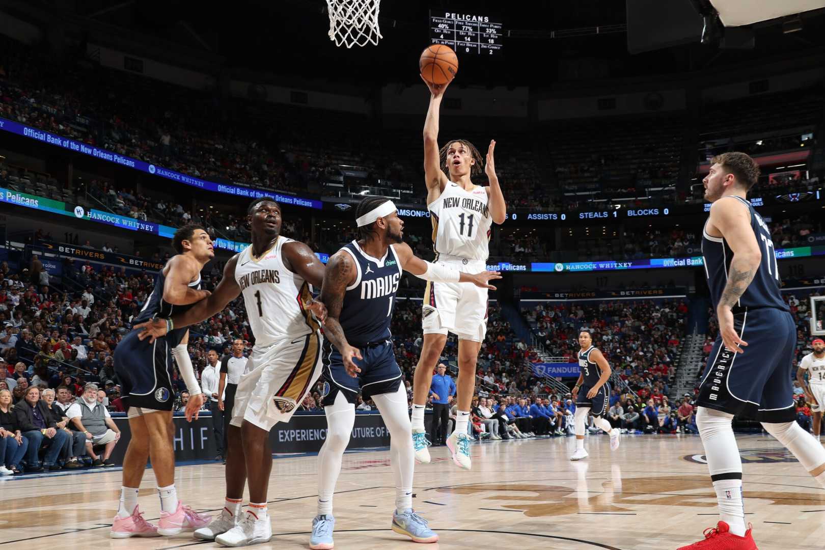 Dallas Mavericks Vs New Orleans Pelicans Game Action