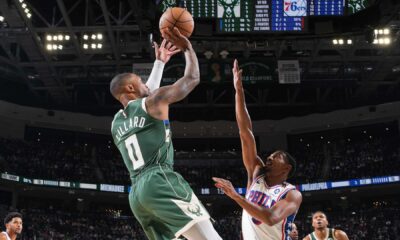 Damian Lillard Milwaukee Bucks Game Action