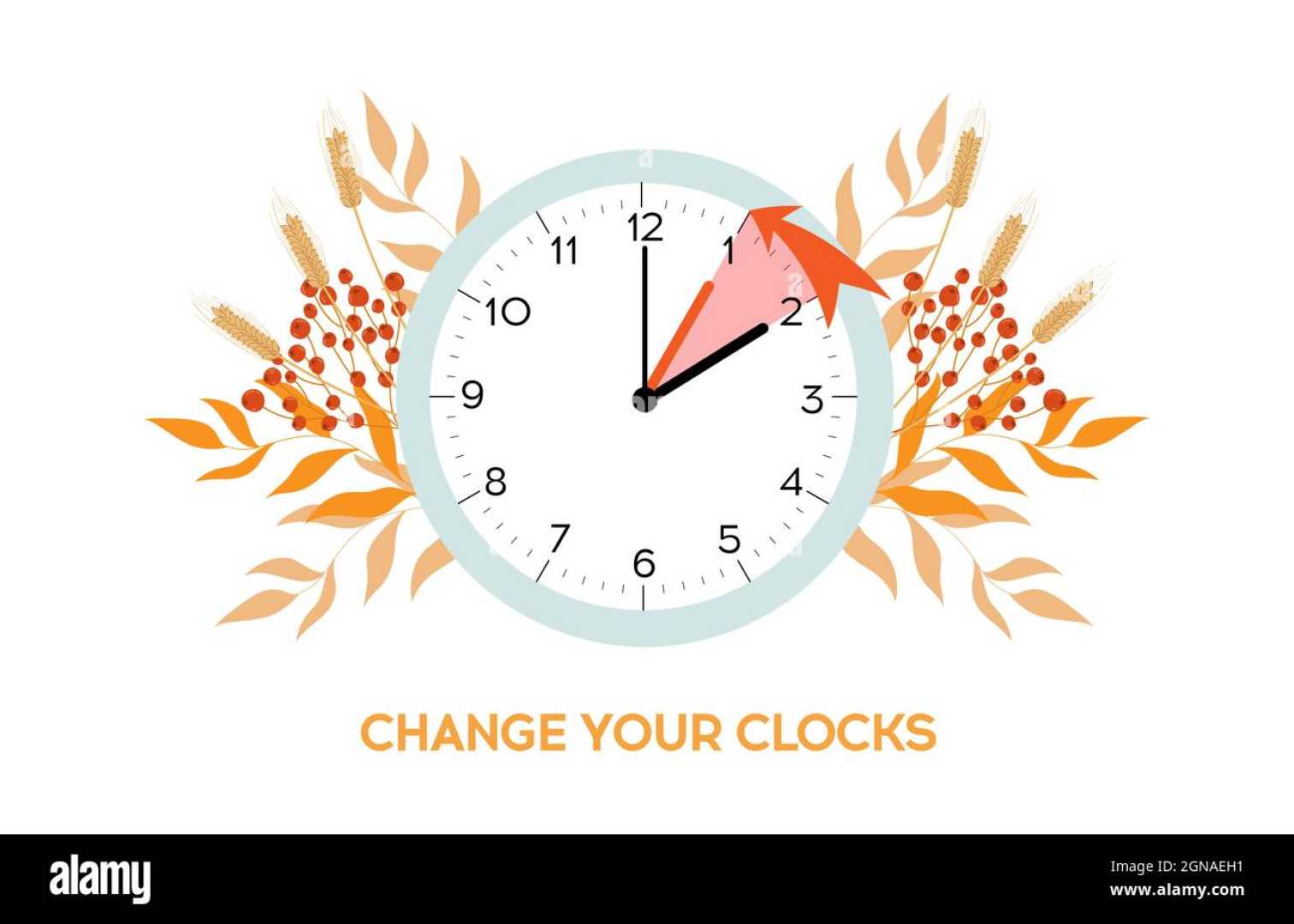 Daylight Saving Time Clock Change Illustration