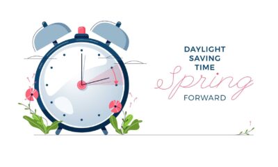 Daylight Saving Time Spring Forward Clocks