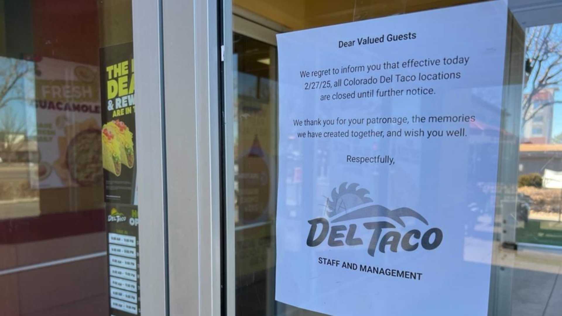 Del Taco Colorado Closure News